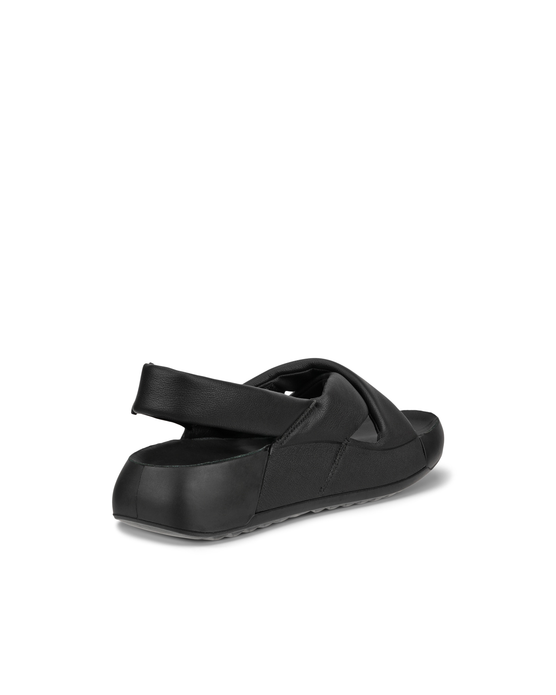 Women's ECCO® Cozmo PF Leather Sandal - Black - Back