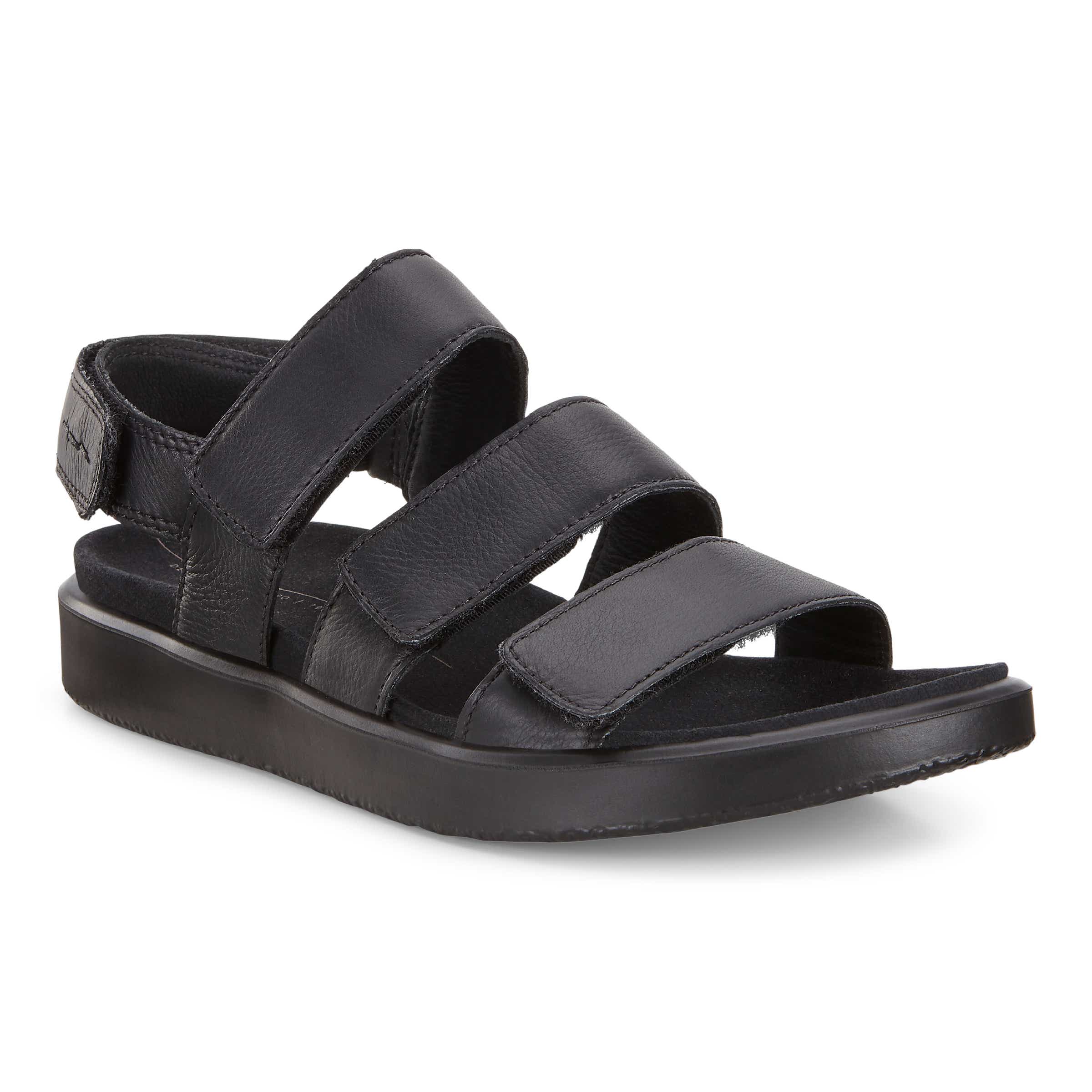 ECCO Flowt Flat Sandal - Black - Main