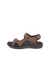 Men's ECCO® Onroads Nubuck Outdoor Sandal - Brown - Outside