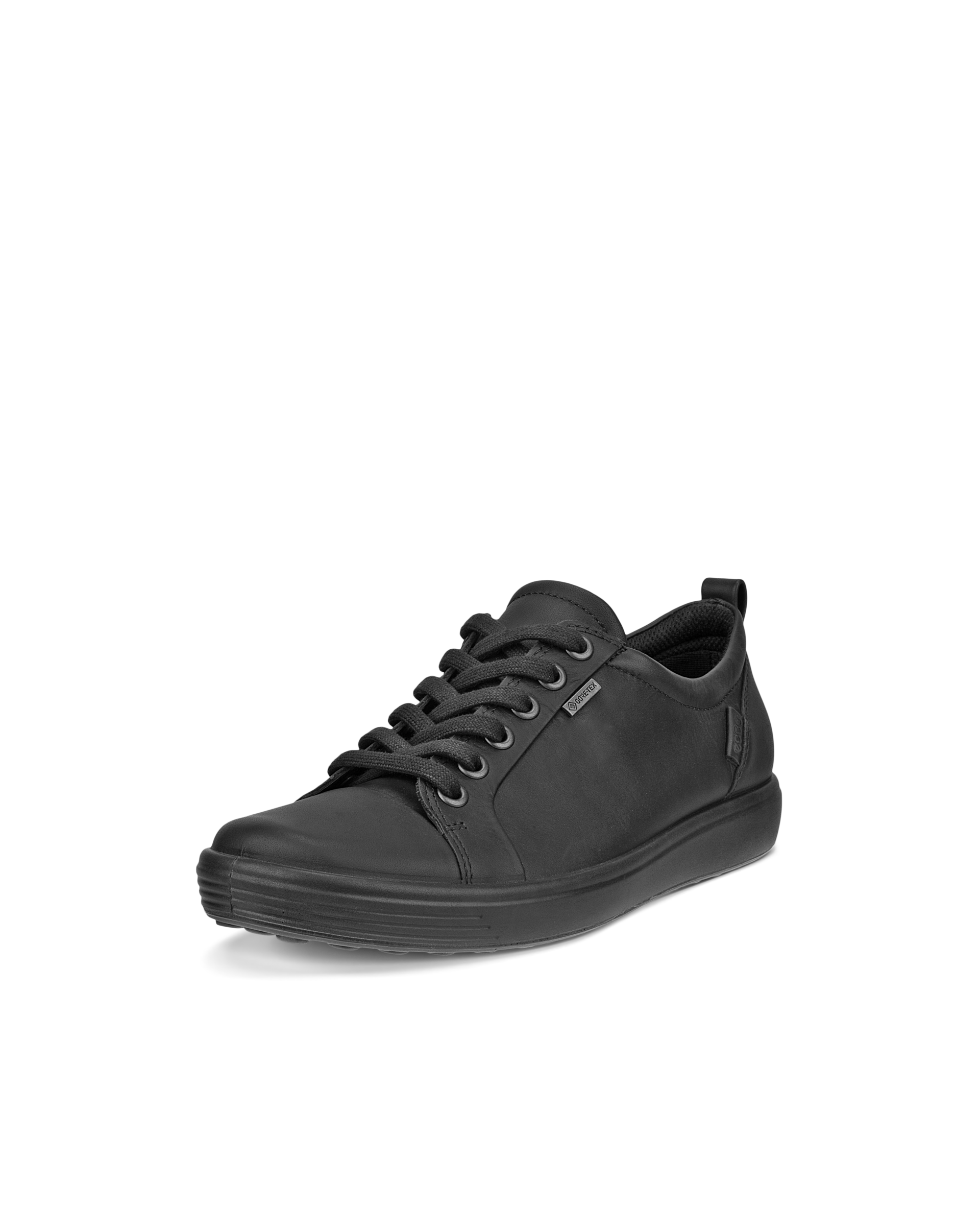 Women's ECCO® Soft 7 Leather Gore-Tex Sneaker - Black - Main