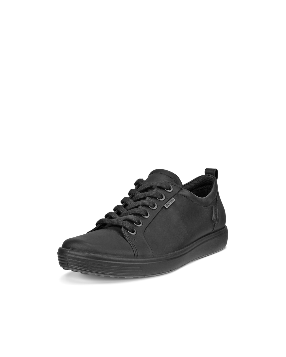 Women's ECCO® Soft 7 Leather Gore-Tex Sneaker - Black - Main