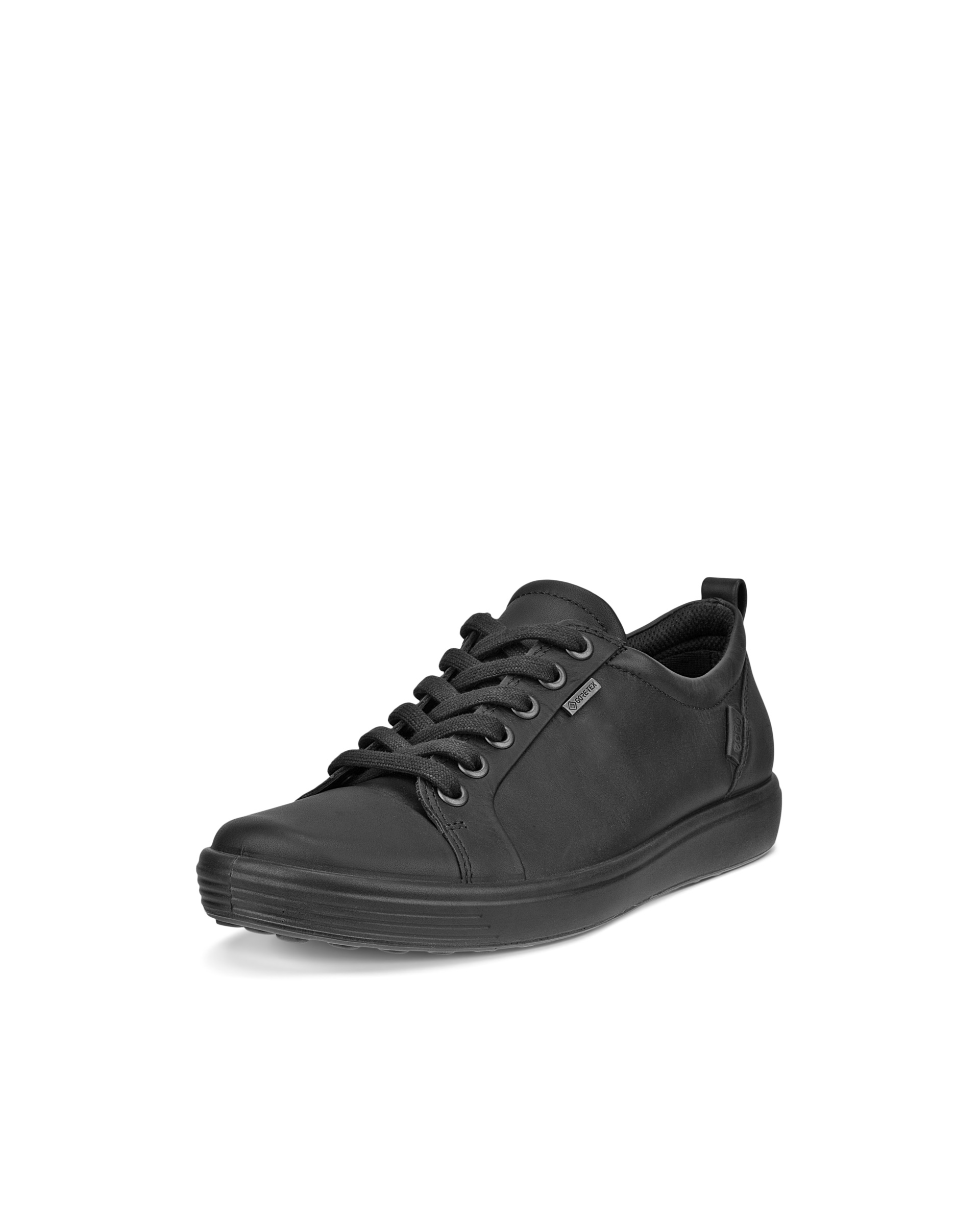 Women's ECCO® Soft 7 Leather Gore-Tex Sneaker - Black - Main