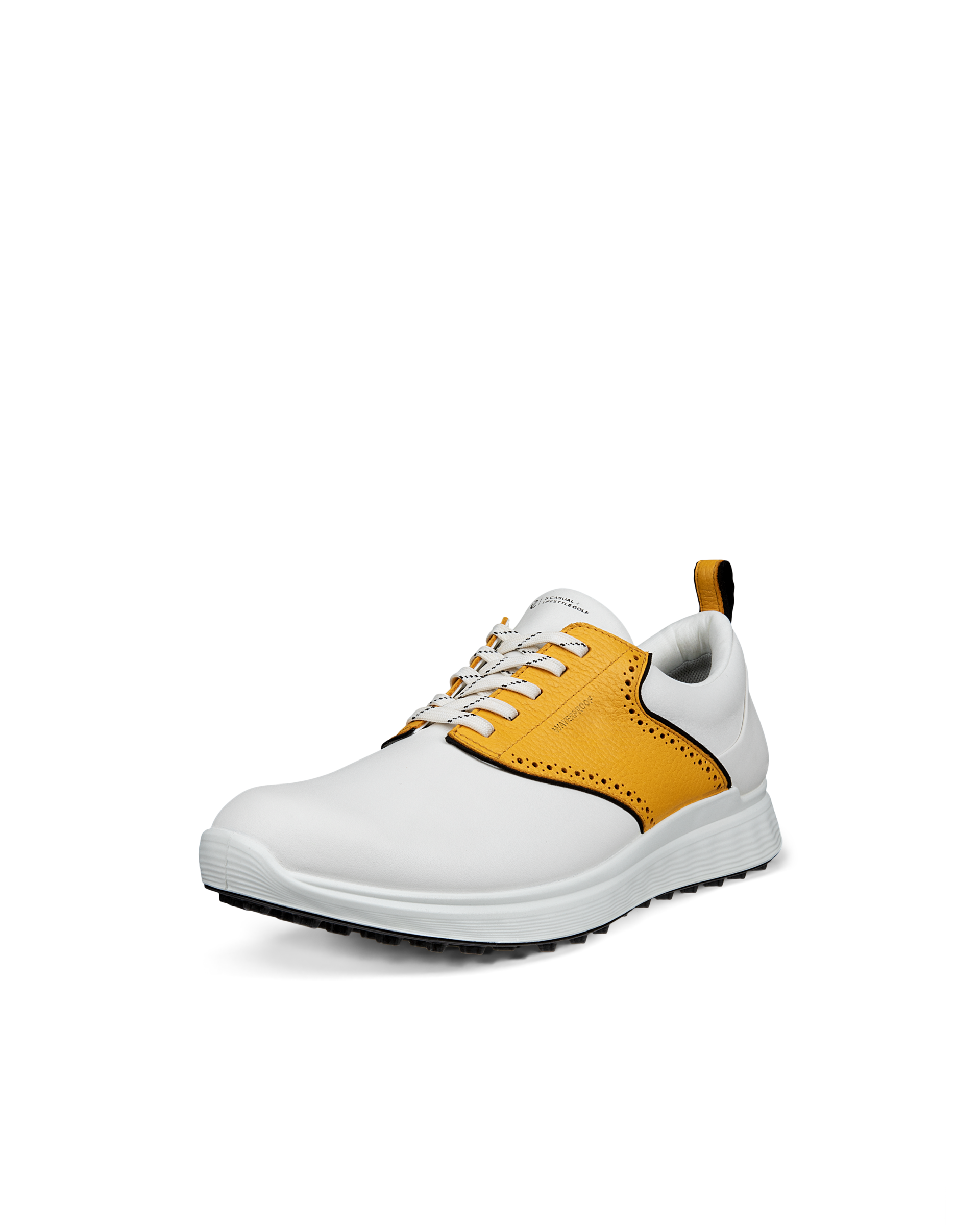 Men's ECCO® Golf S-Casual Leather Waterproof Golf Shoe | White