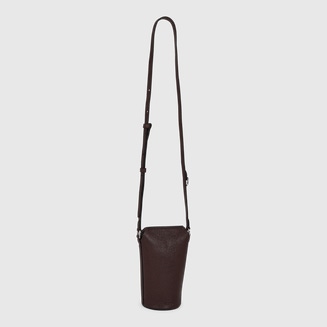 ECCO® Textureblock Pot Leather Crossbody Bag - Brown - Main