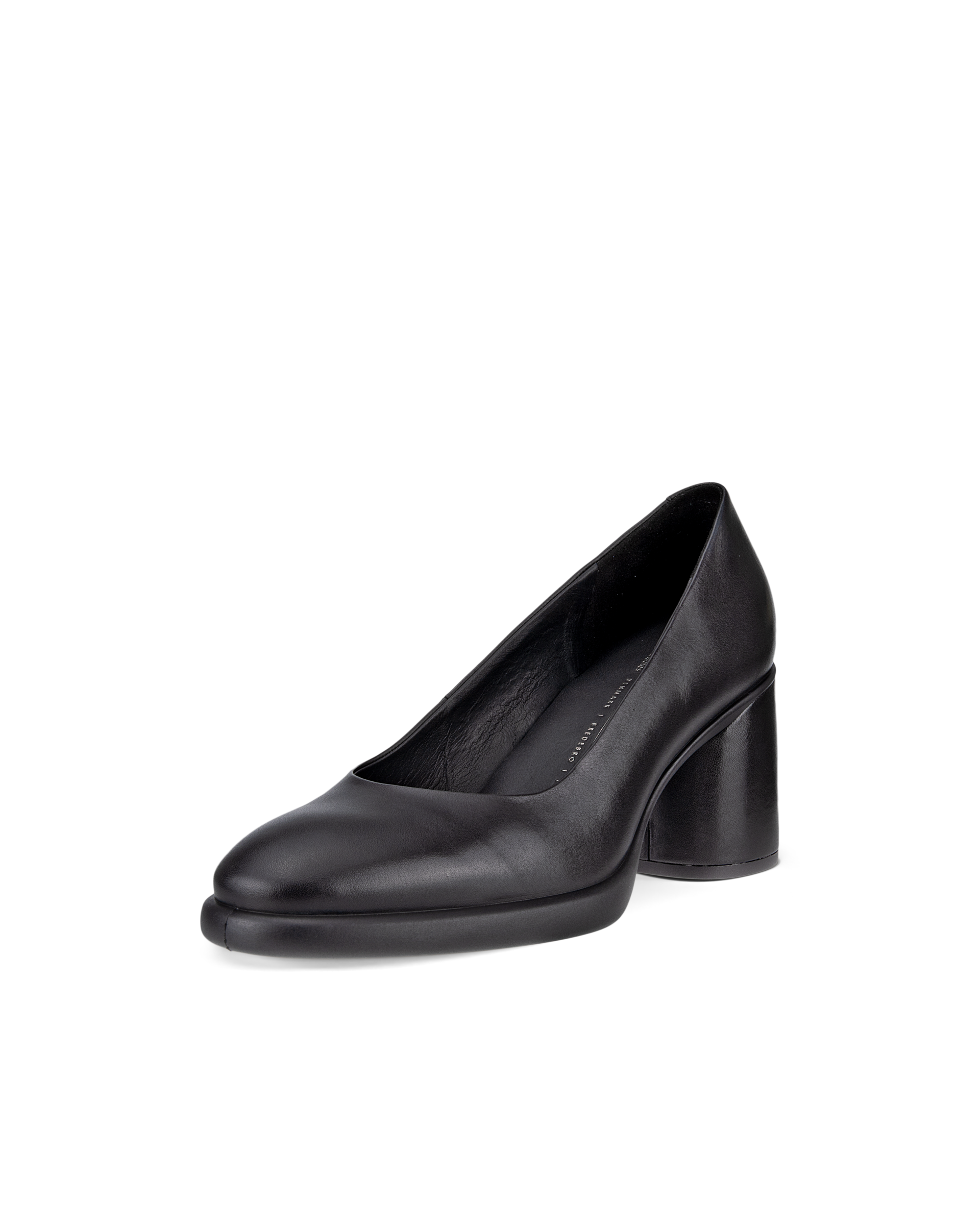 ECCO® Sculpted LX 55 escarpins en cuir à talon carré pour femme - Noir - Main