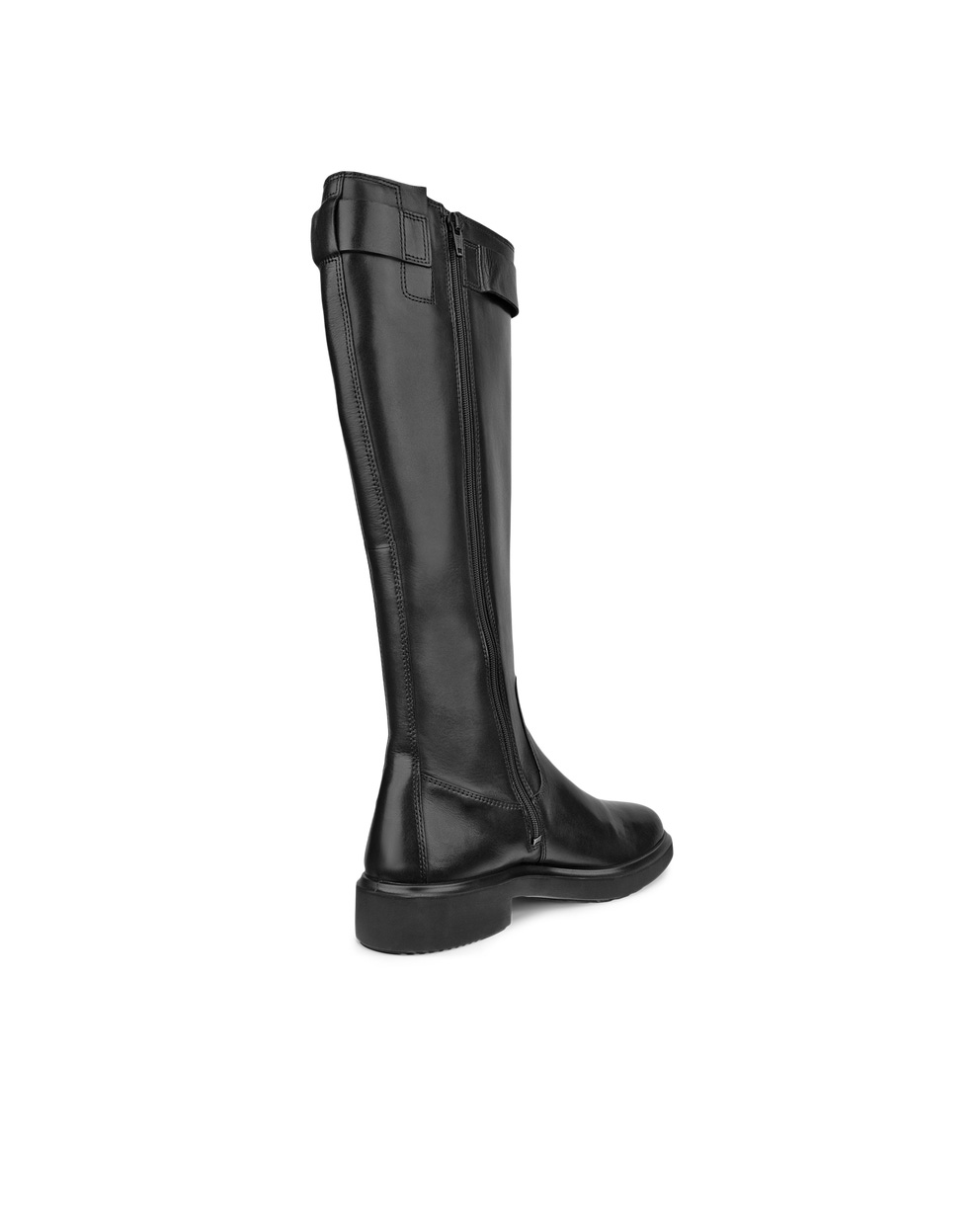 Women's ECCO® Metropole Amsterdam Leather High-Cut Boot - Black - Back