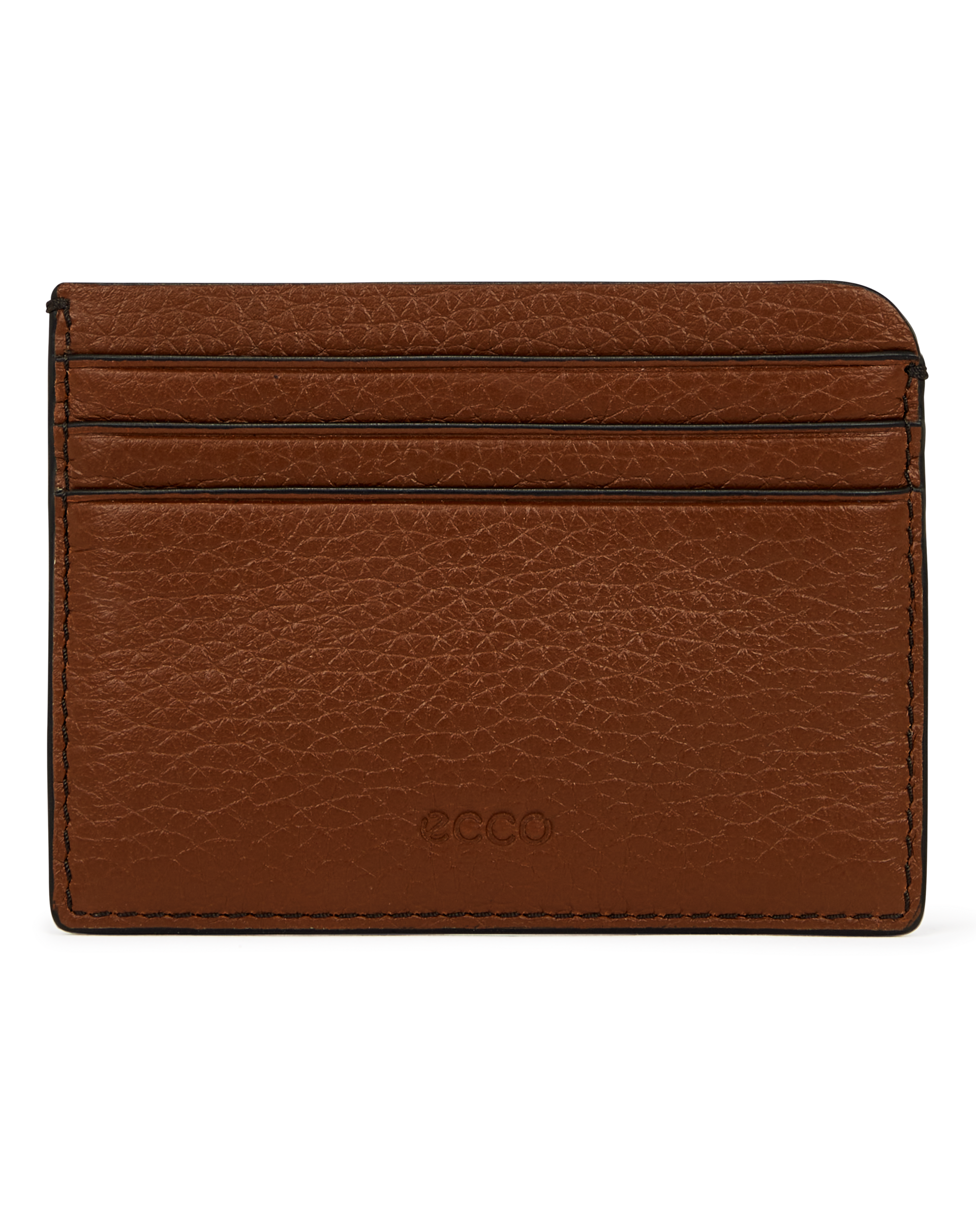 ECCO® Formal Leather Card Case - Brown - Main