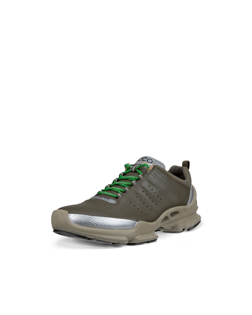 Men s ECCO Biom C Leather Outdoor Sneaker Green