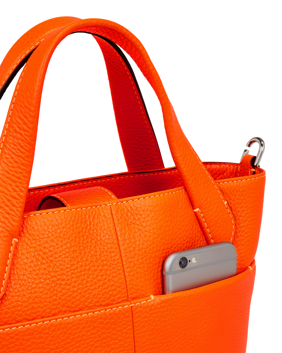 ECCO® 가죽 토트백 - Orange - Detail-2