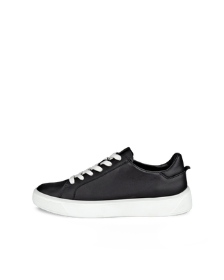 Zapatillas de piel ECCO® Street Tray para mujer - Negro - Outside