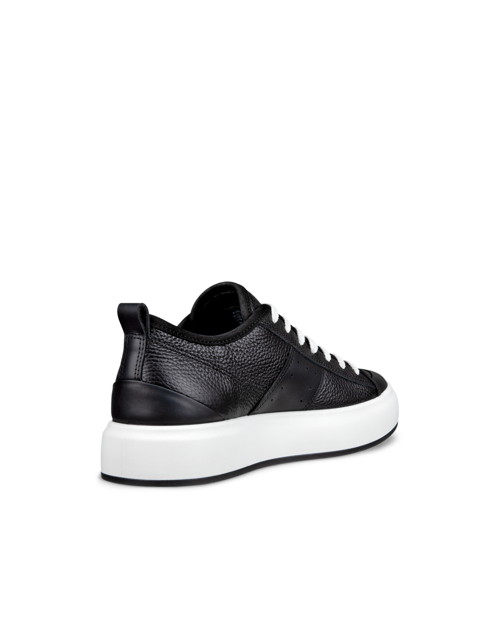 Women's ECCO® Street Ace Leather Sneaker - Black - Back