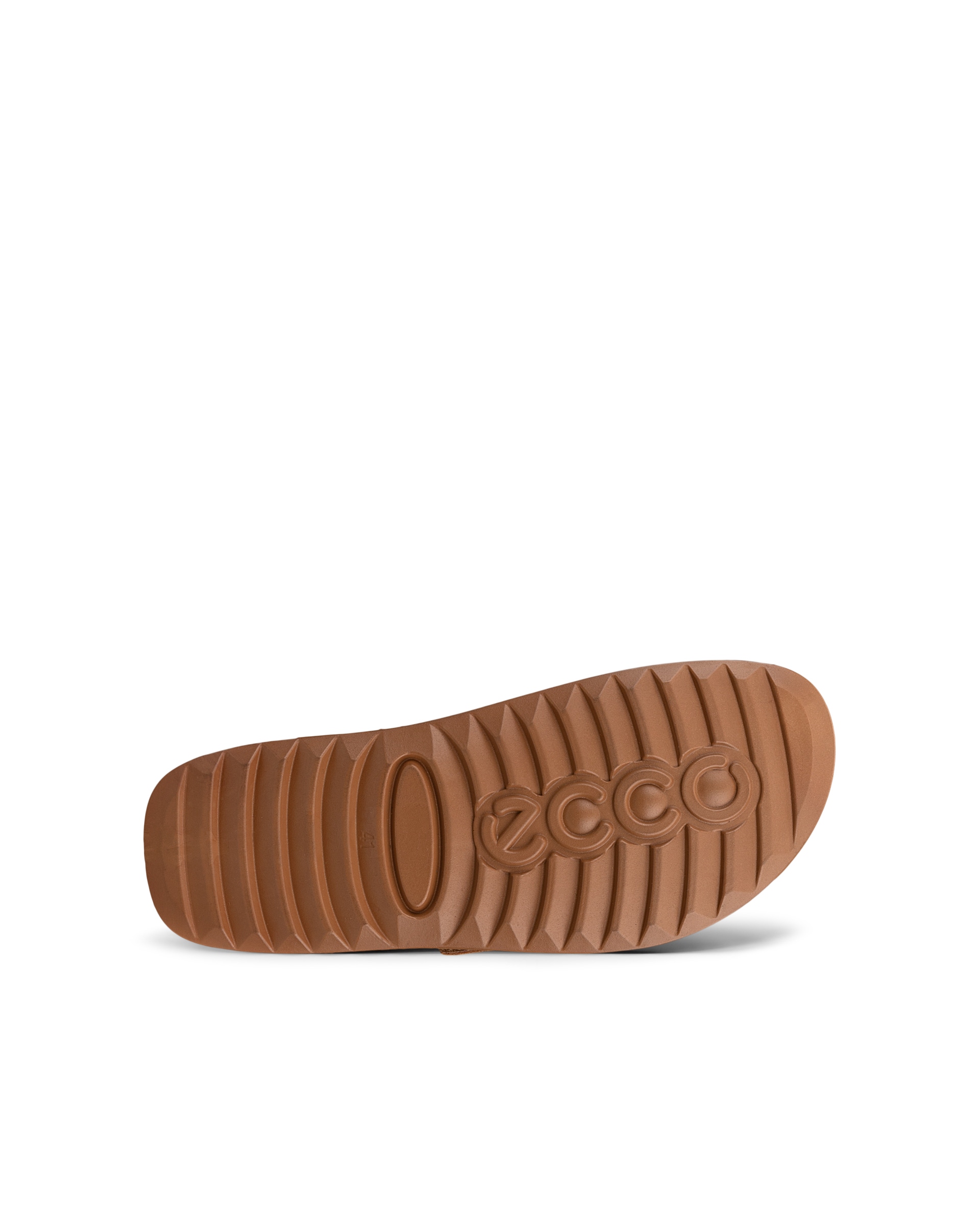 Men's ECCO® Cozmo Nubuck Two Strap Sandal - Brown - Sole