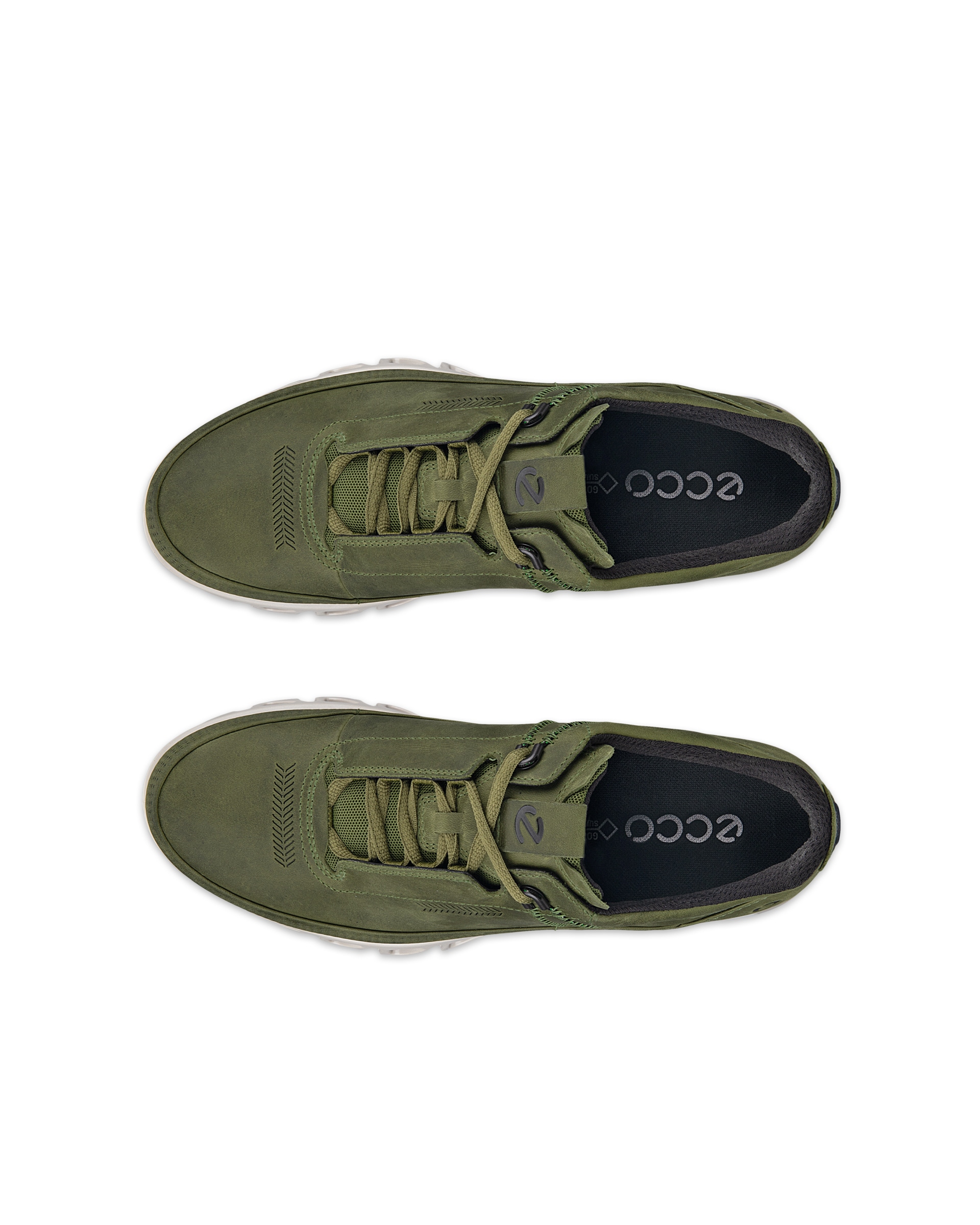 Zapatos de nobuk Gore-Tex ECCO® Multi-Vent para hombre - Verde - Top left pair