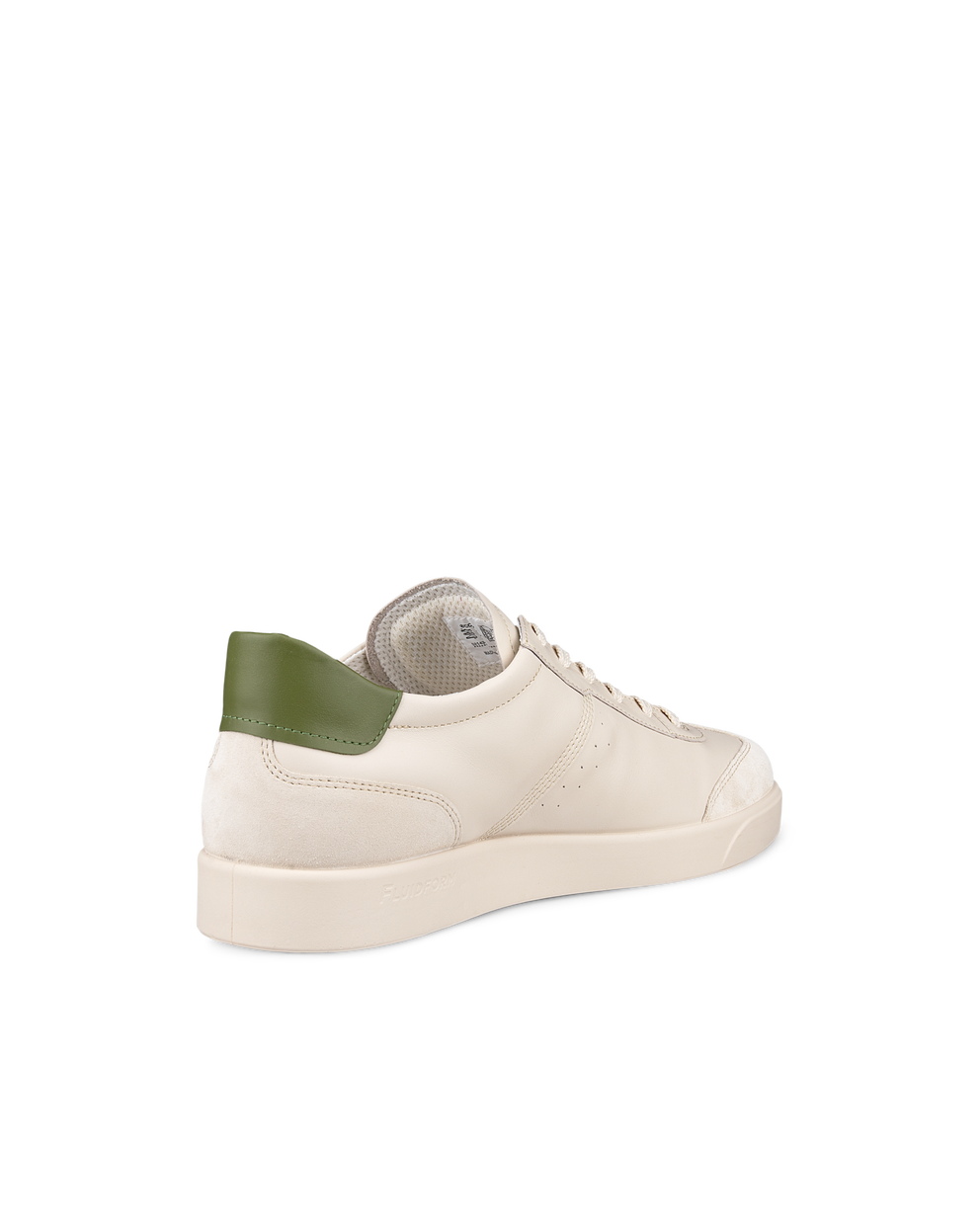 Men's ECCO® Street Lite Leather Sneaker - Beige - Back