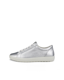 Women's ECCO® Soft 7 Leather Sneaker - Metallics - Outside