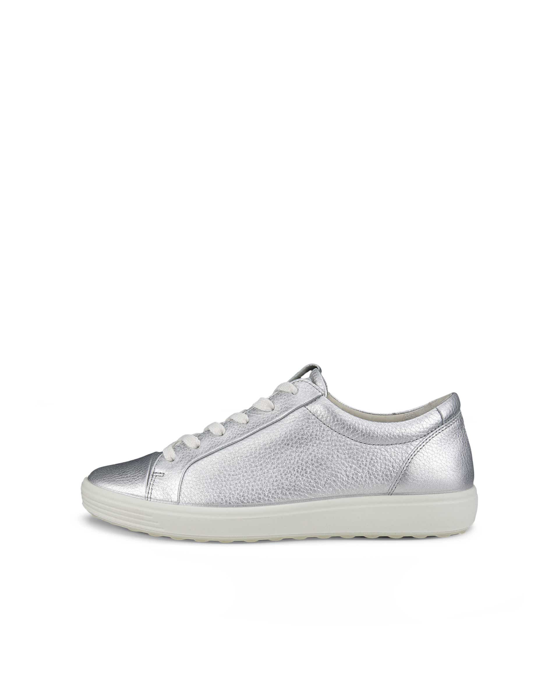 ECCO Soft 7 ウィメンズ レザースニーカー - メタリック - Outside
