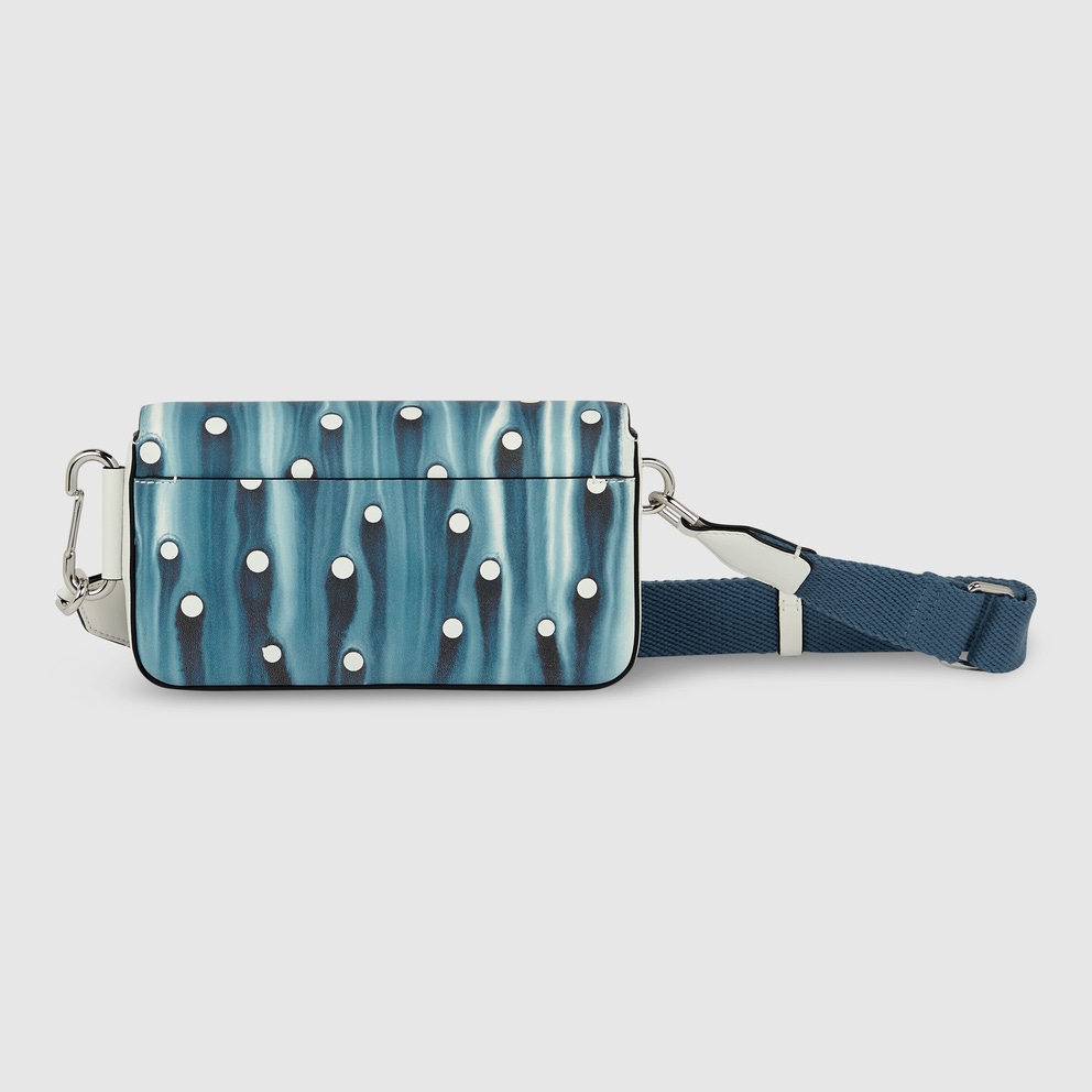 ECCO® Water Leather Phone Bag - Blue - Back