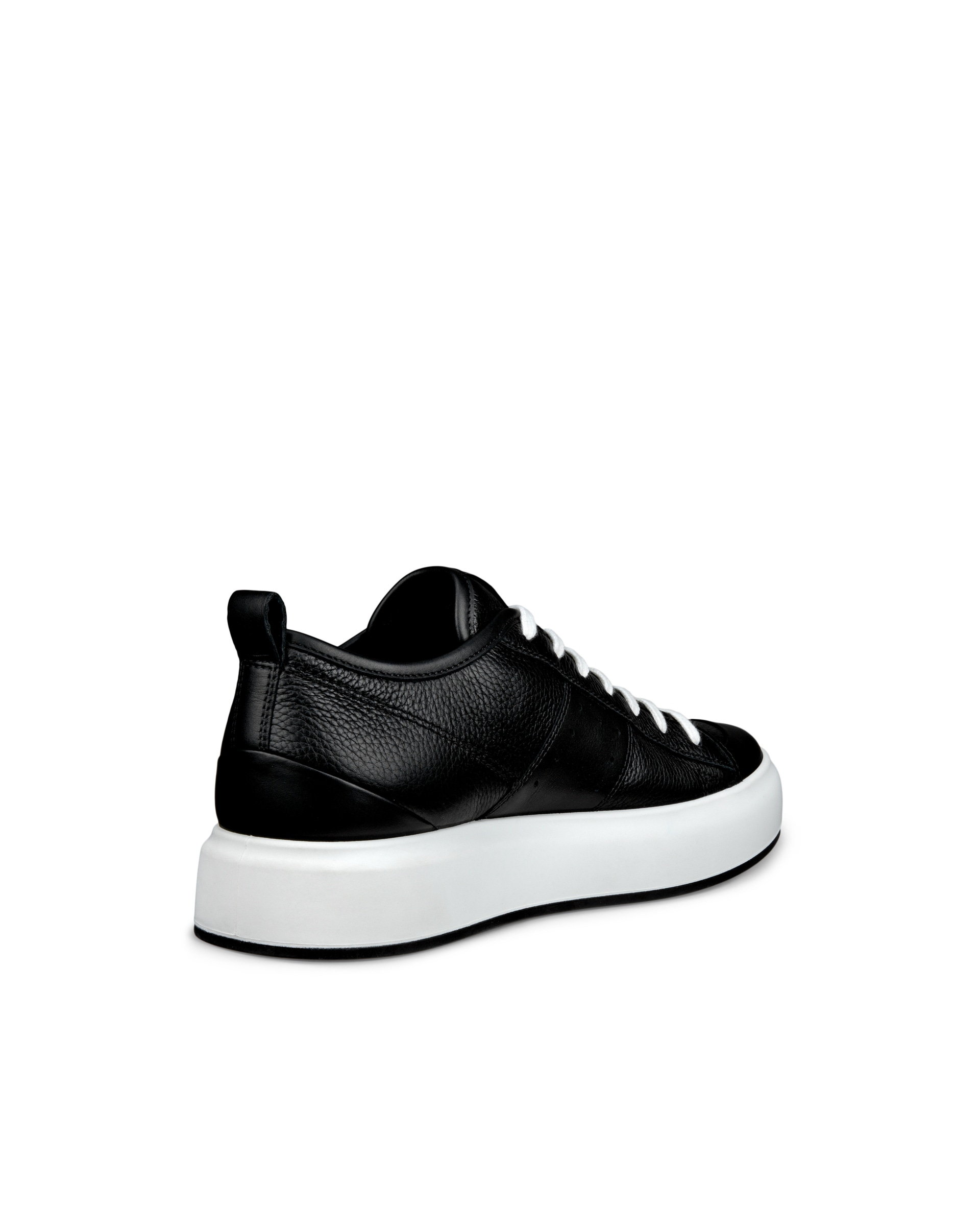 Men's ECCO® Street Ace Leather Sneaker - Black - Back