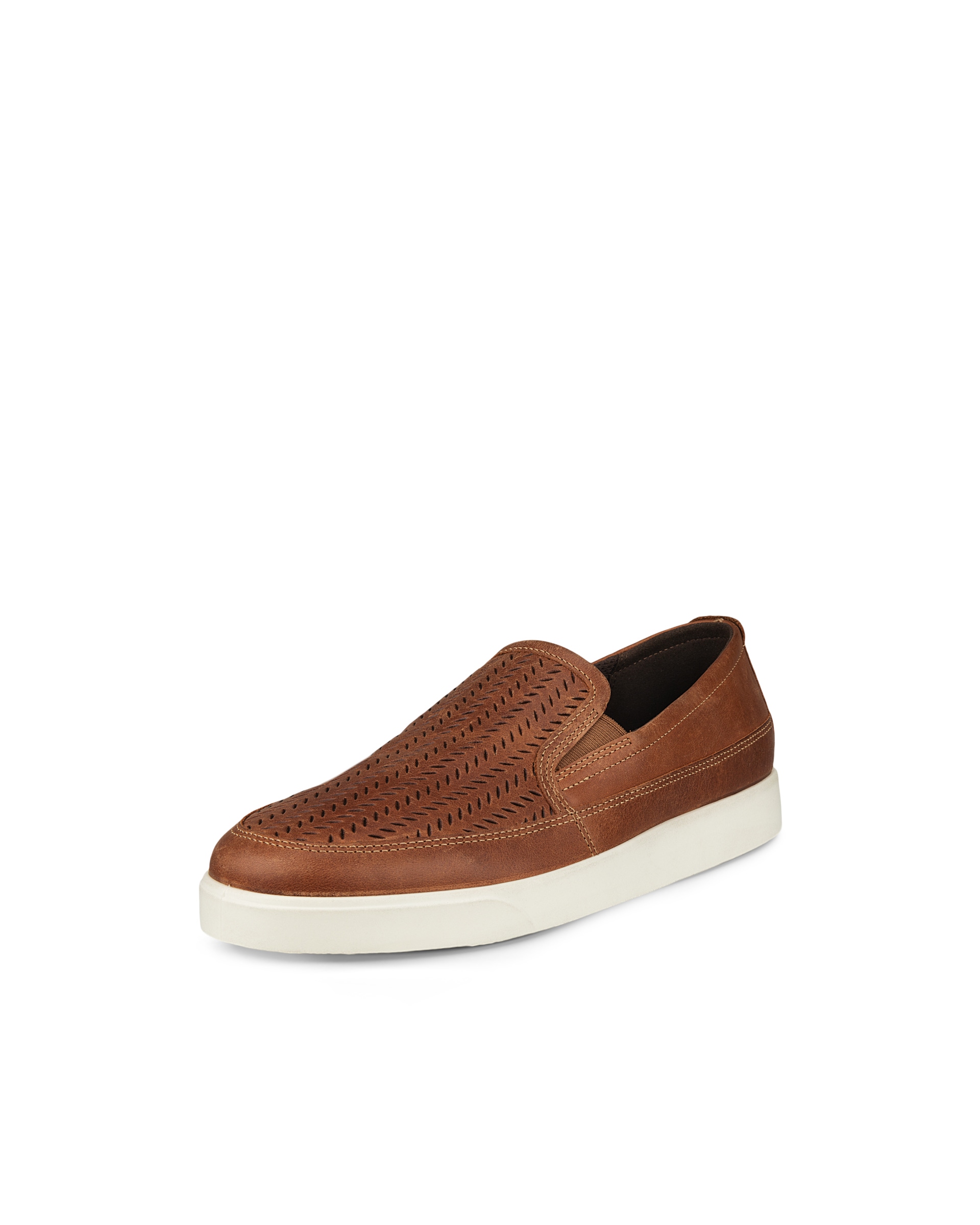 Men's ECCO® Street Lite Leather Slip-On - Brown - Main