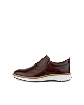 Men's ECCO® St.1 Hybrid Leather Derby Shoe - Brown - Outside