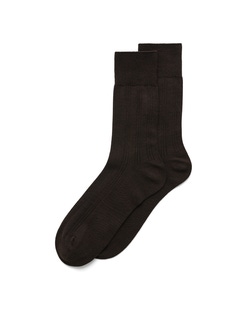 ECCO MEN'S RIBBED SOCK - Brown - Main