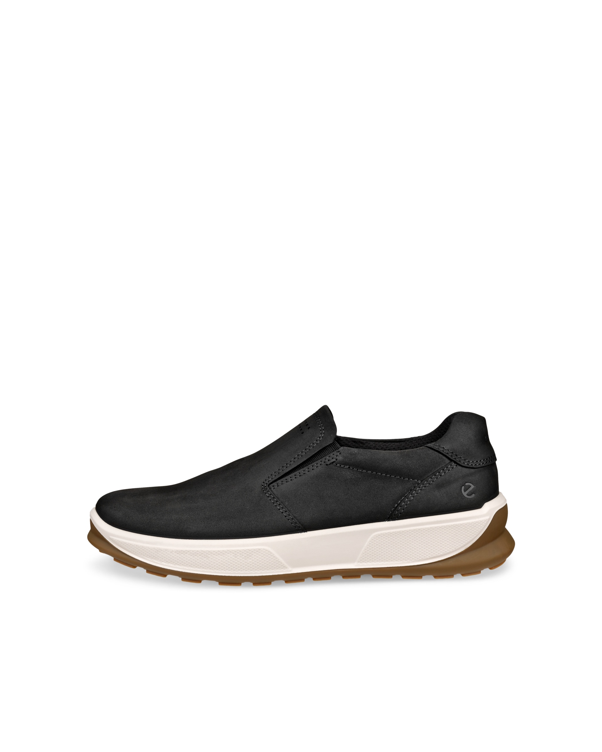 Men's ECCO® Byway 2.0 Nubuck Slip-On Sneaker - Black - Outside