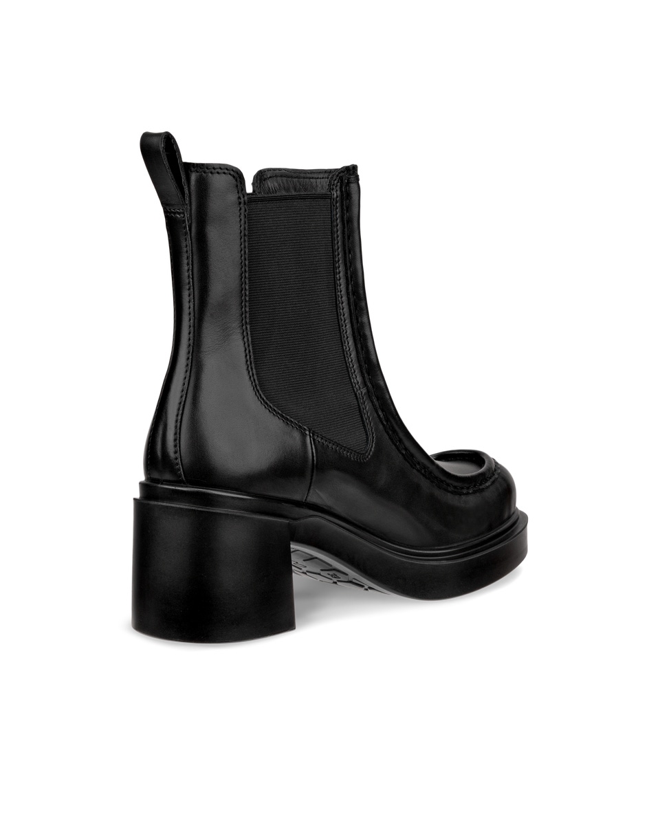 Leather heeled chelsea boots outlet