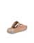 Women's ECCO® Cozmo Platform Leather Two-Strap Sandal - Brown - Back