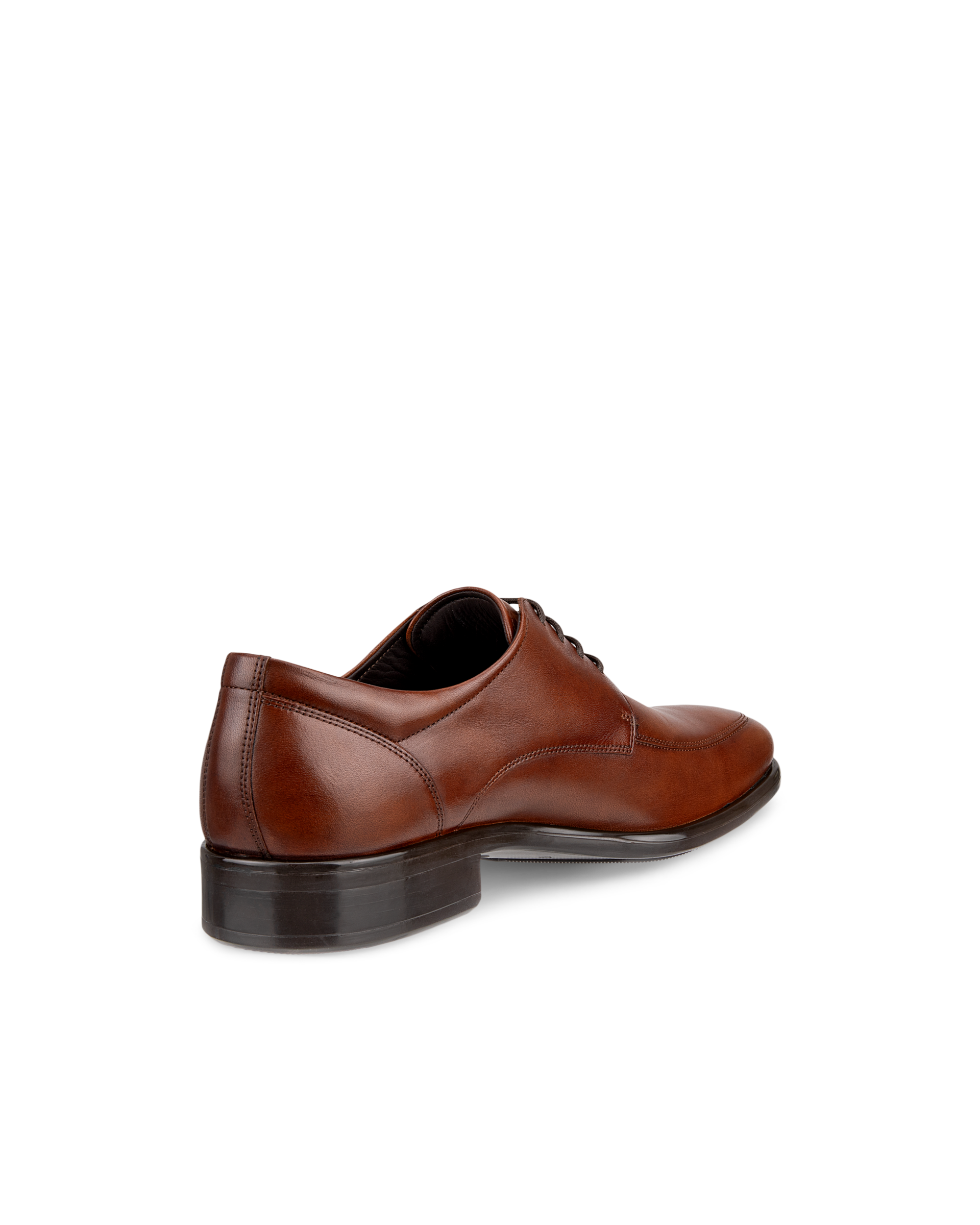 Men's ECCO® Citytray Leather Derby Shoe - Brown - Back