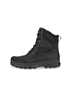 Men's ECCO® Rugged Track Nubuck Waterproof Boot - Black - Outside