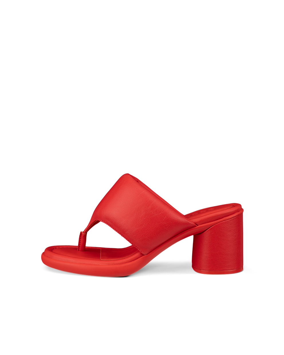 Women's ECCO® Sculpted LX 55 Leather Thong Heel Sandal - Red - Outside