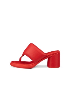 Women's ECCO® Sculpted LX 55 Leather Thong Heel Sandal - Red - Outside