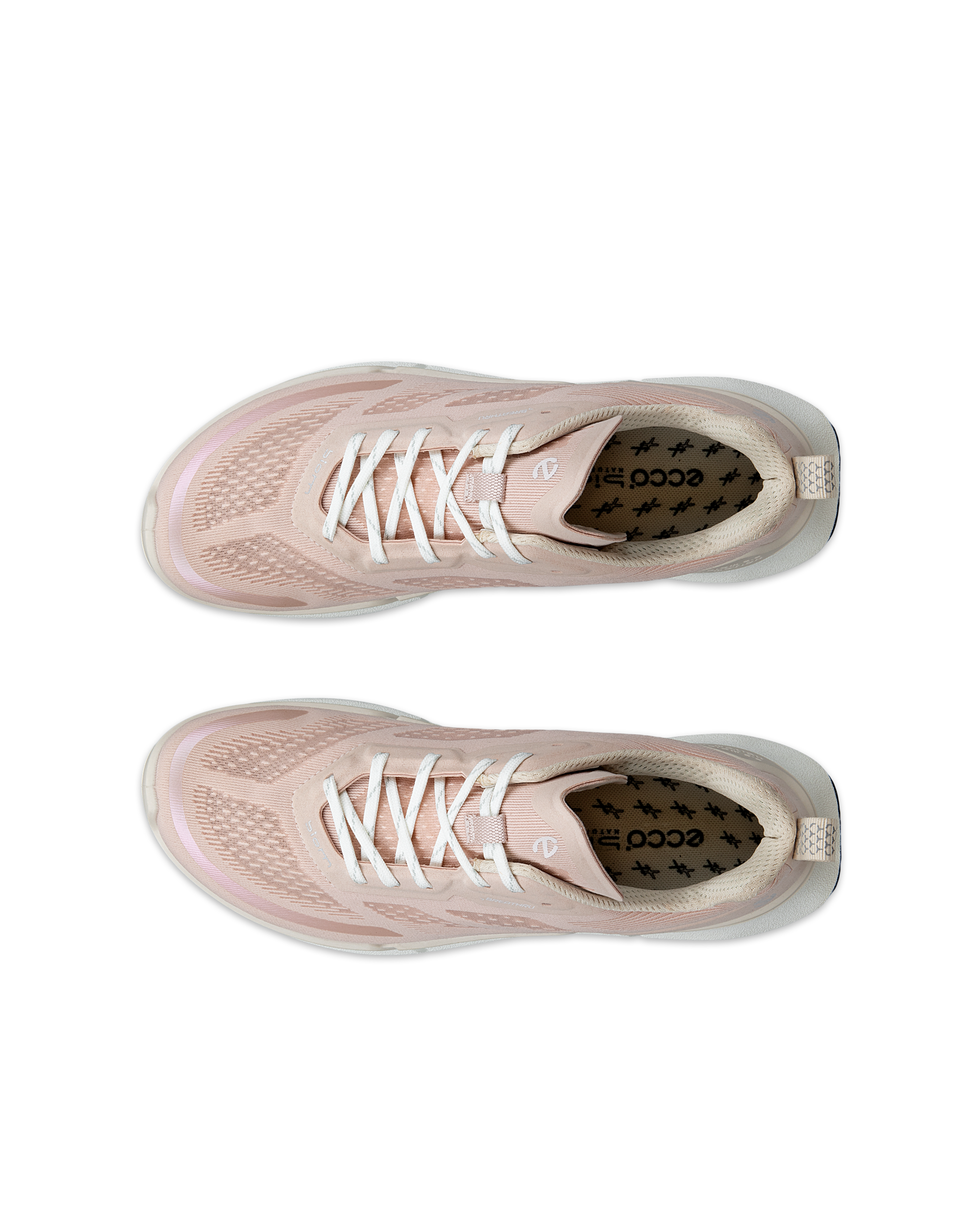 Women's ECCO® Biom 2.0 Low Breathru Textile Sneaker - Pink - Top left pair