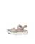 Women's ECCO® Yuma Nubuck Flat Sandal - Grey - Outside