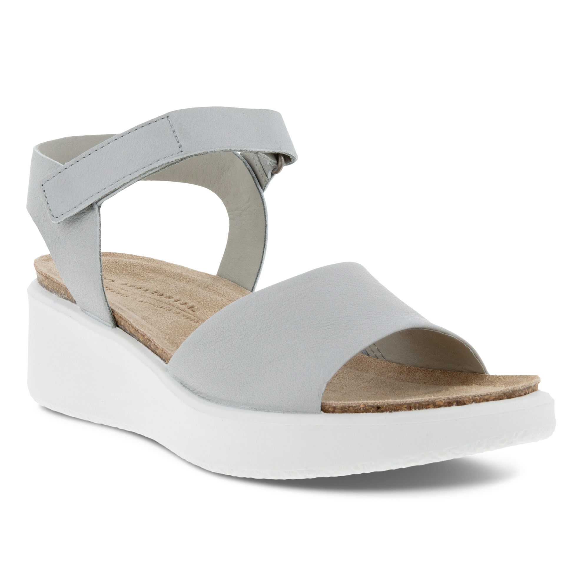 ECCO Flowt Wedge Cork Women's Sandal Grey