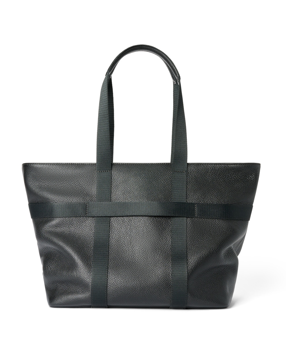 ECCO® Globetrotter Tote Leather Waterproof Pebbled Bag - Black - Back