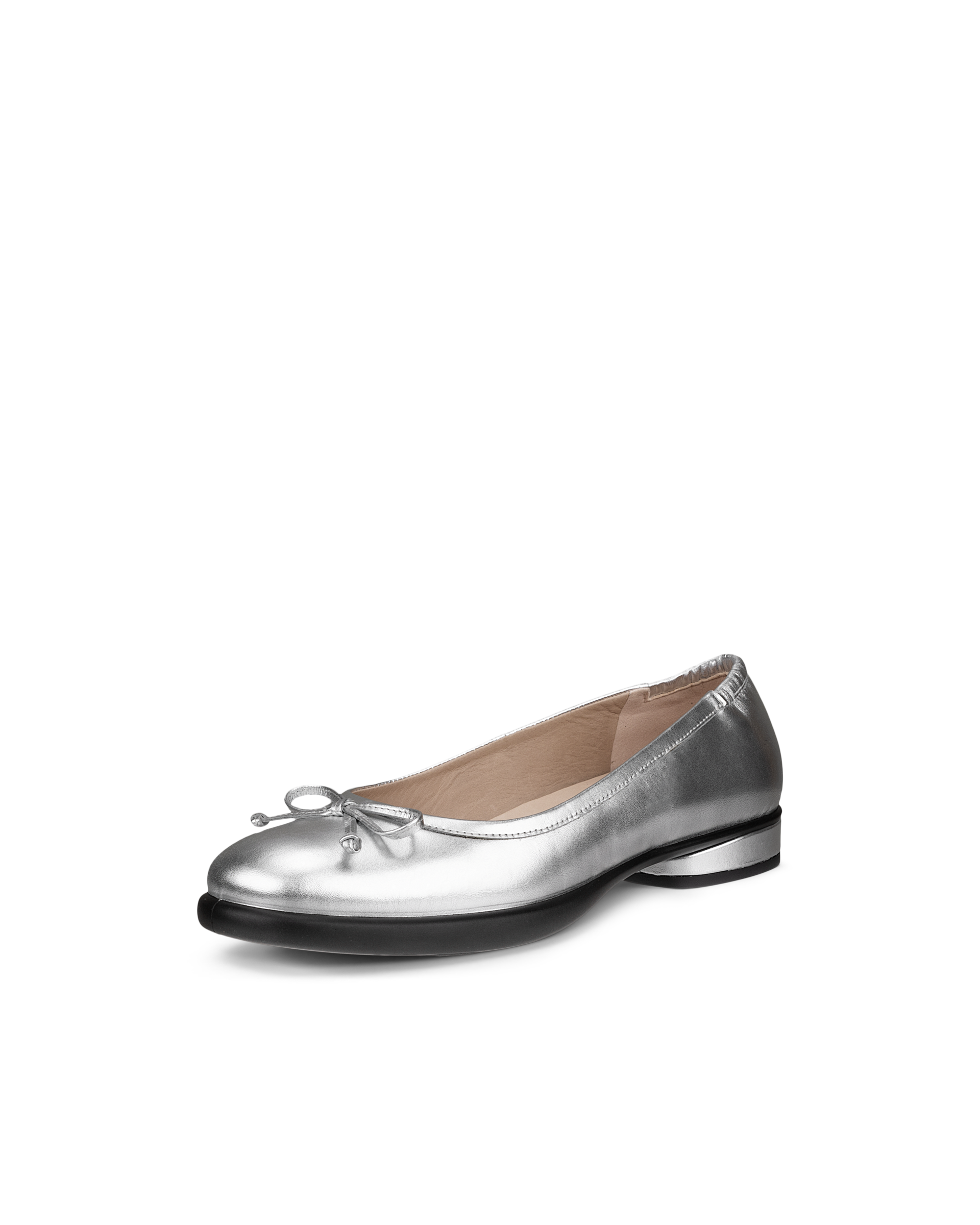 Women's ECCO® Sculpted LX 15 BOW Leather Ballerina - Grey - Main