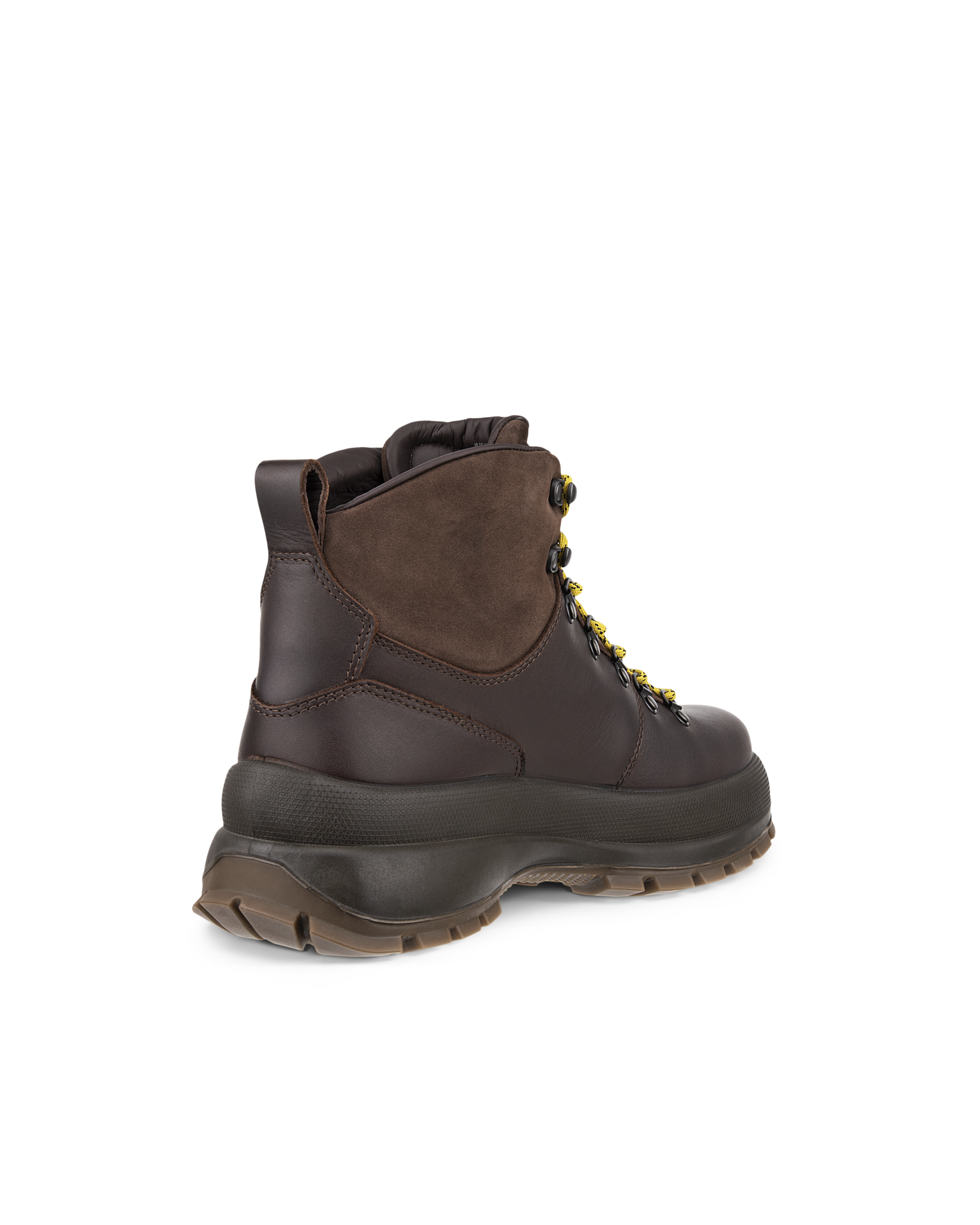 Botas de piel impermeable con cordones ECCO® Track 30 para hombre - Marrón - Back