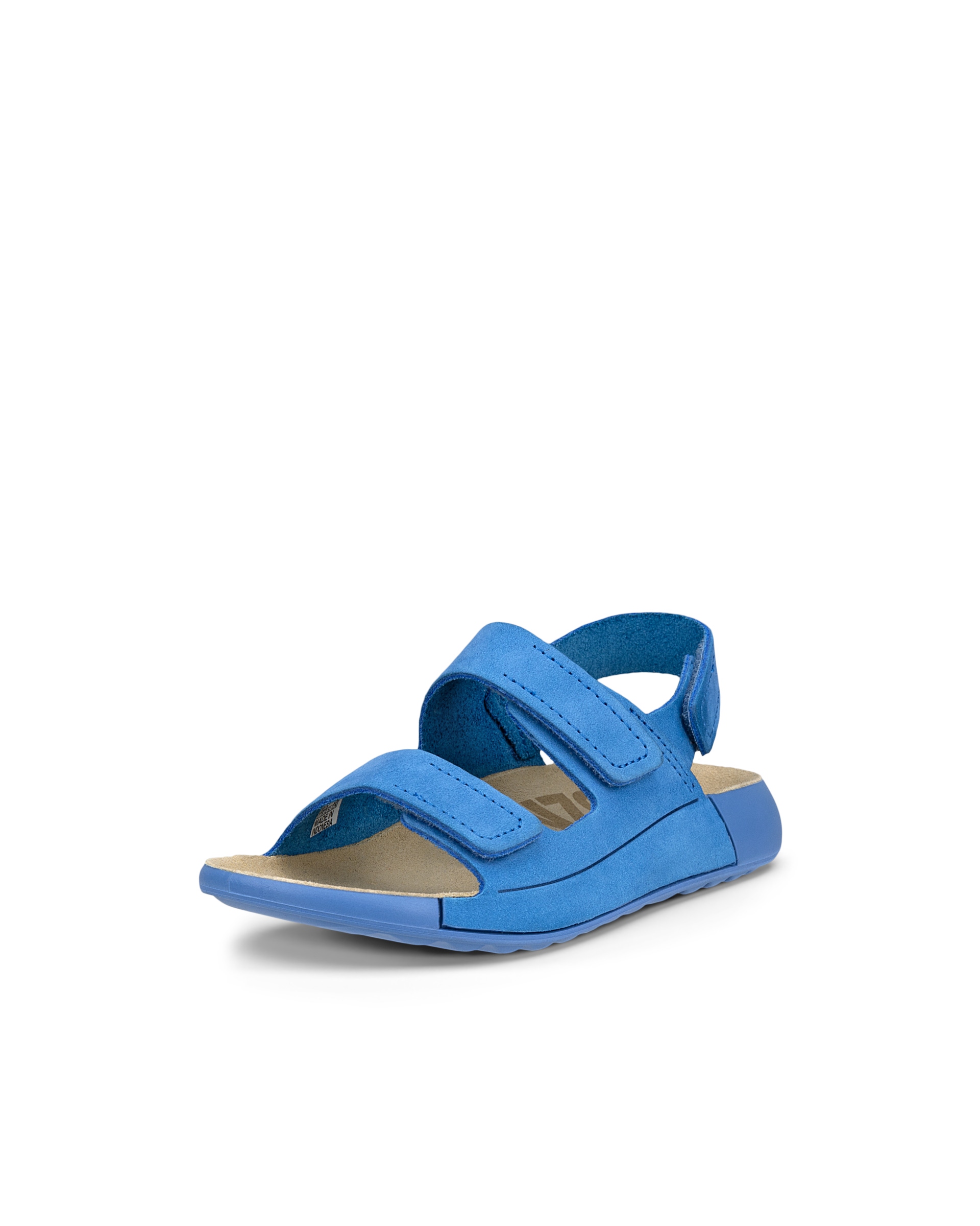 Kids' ECCO® Cozmo Nubuck Two Strap Sandal - Blue - Main