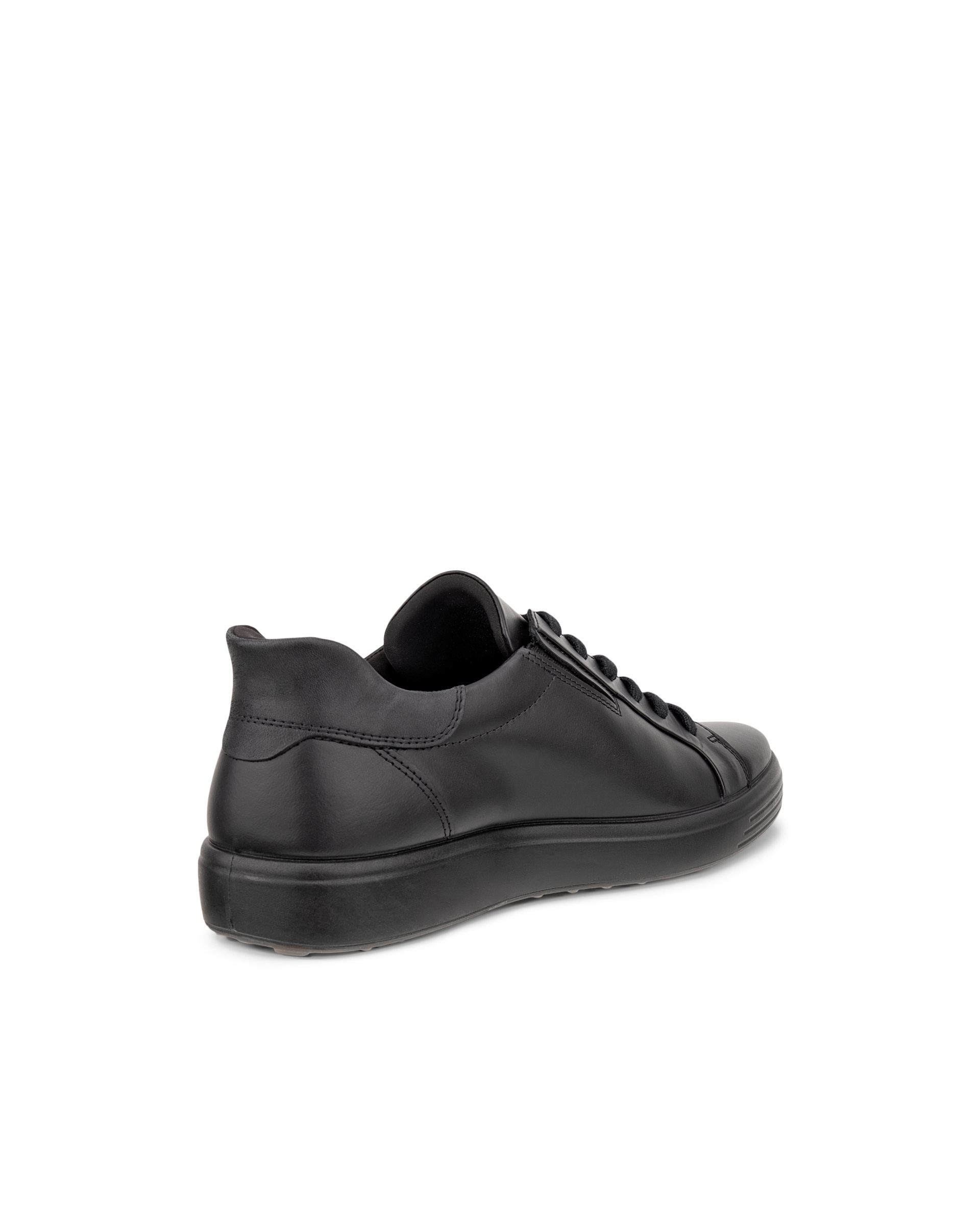 Men's ECCO® Soft 7 Leather Sneaker - Black - Back