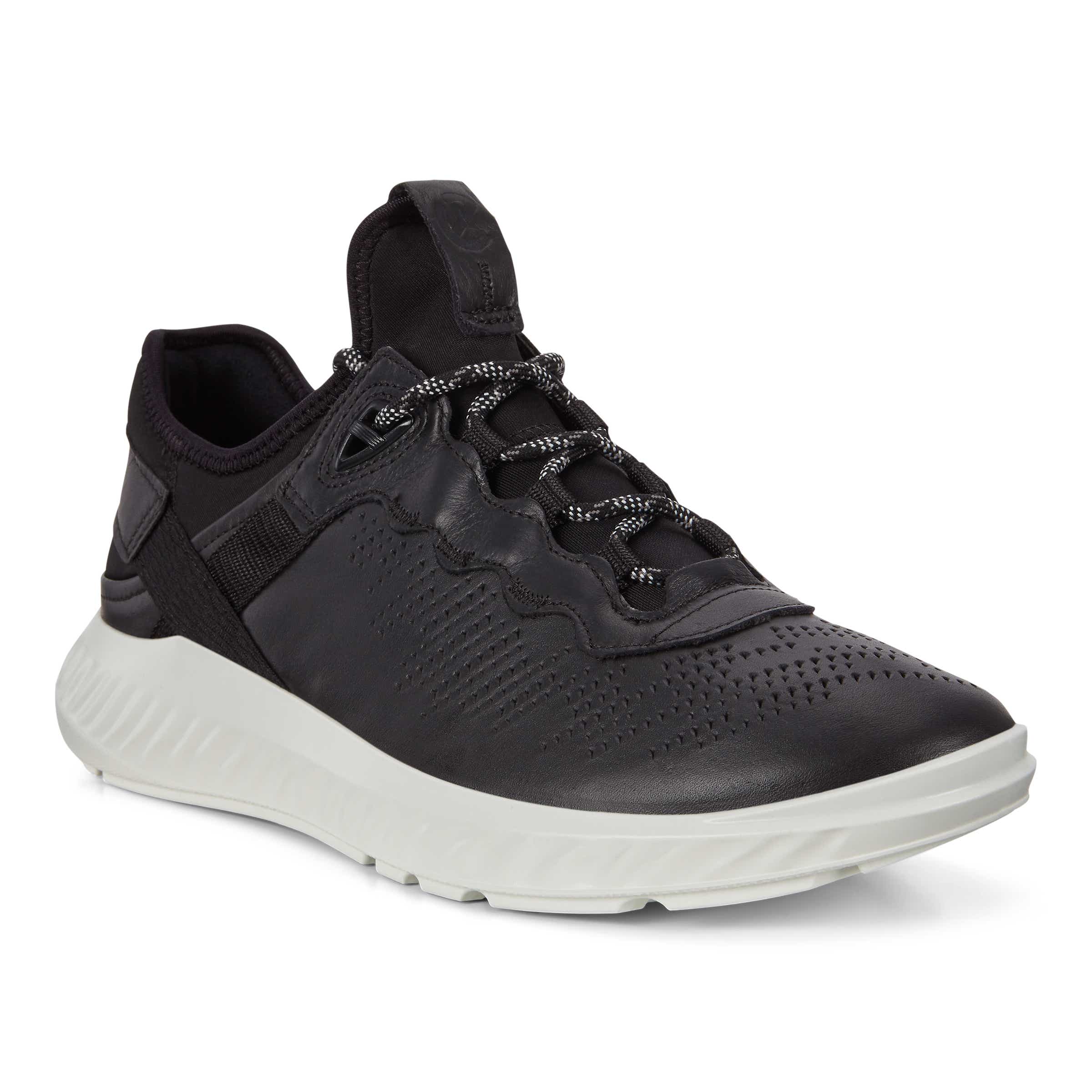 ECCO ST.1 Lite メンズ レザースニーカー - Black - Main