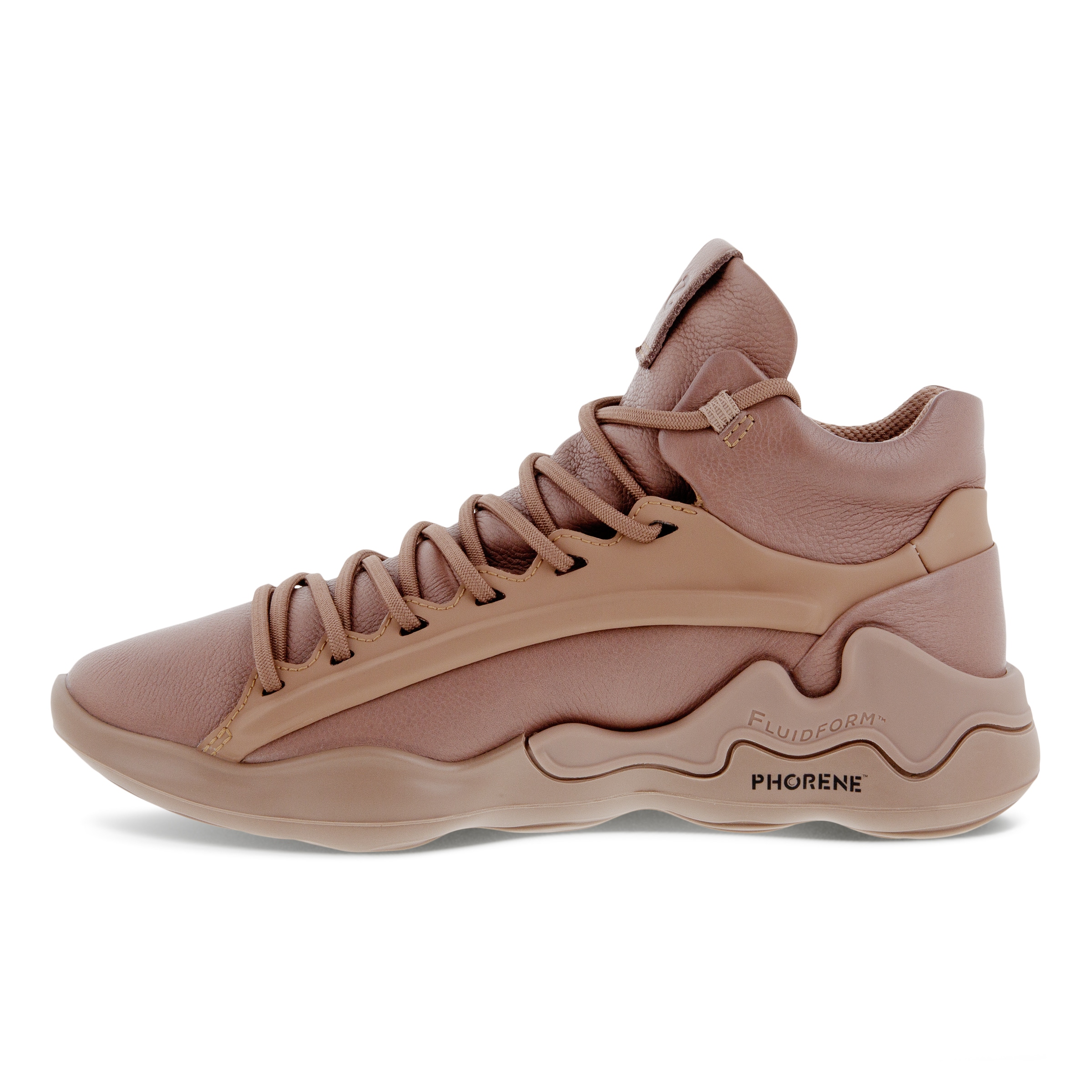 Zapatillas abotinadas de piel ECCO® Elo para mujer - Marrón - Inside