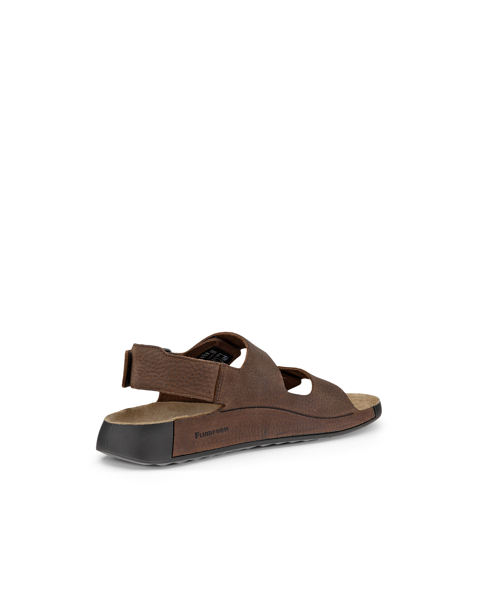 ECCO Men's Cozmo 2 Leather Sandals - Brown - Back