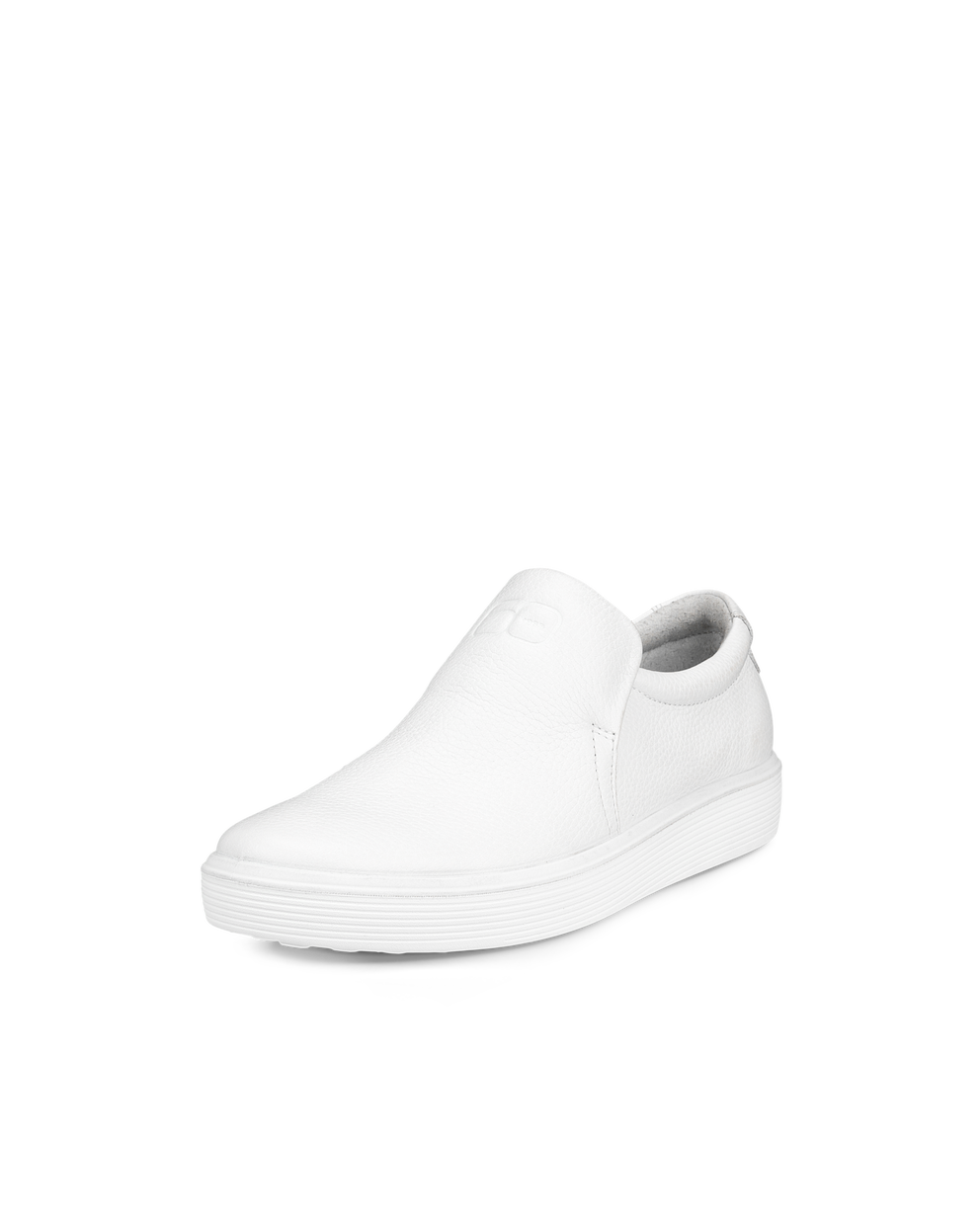 Women's ECCO® Soft 60 Leather Slip-On Sneaker - White - Main