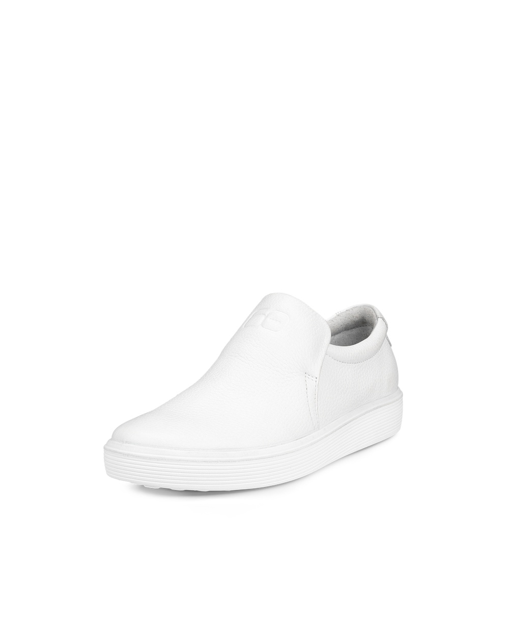 Women's ECCO® Soft 60 Leather Slip-On Sneaker - White - Main