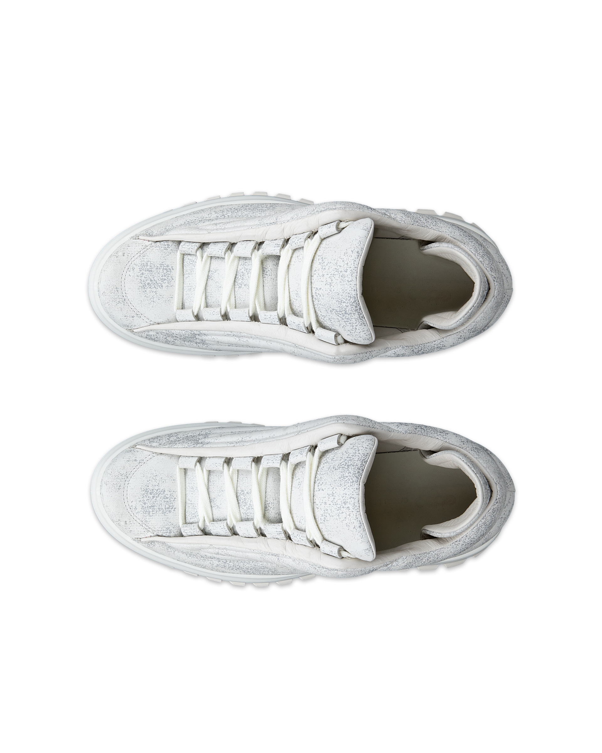 Men's ECCO® Street Ace RAL7000 Leather Sneaker - White - Top left pair