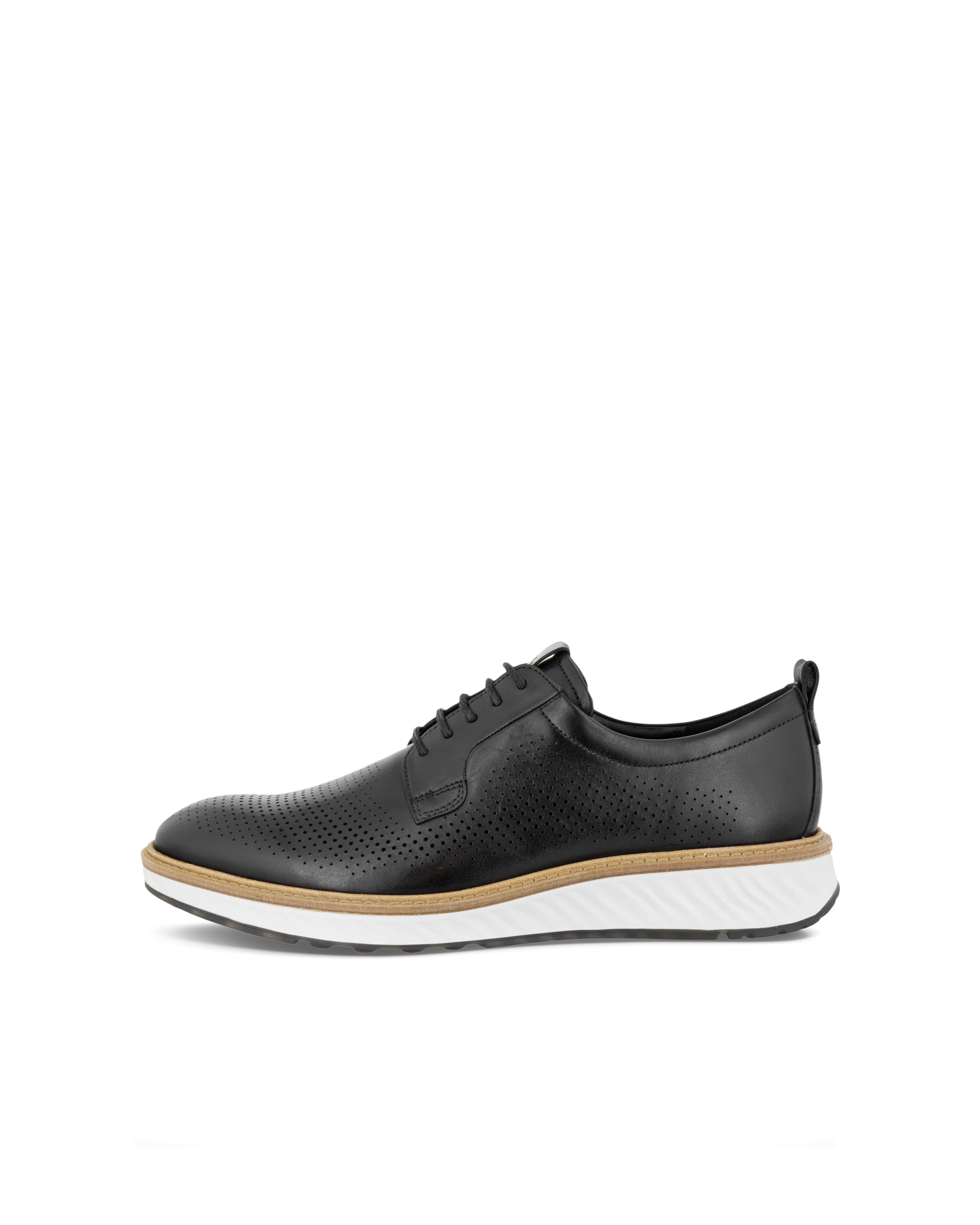 Men's ECCO® St.1 Hybrid Leather Derby Shoe - Black - Outside