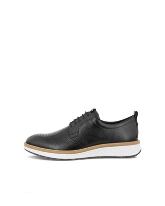 Men's ECCO® St.1 Hybrid Leather Derby Shoe - Black - Outside