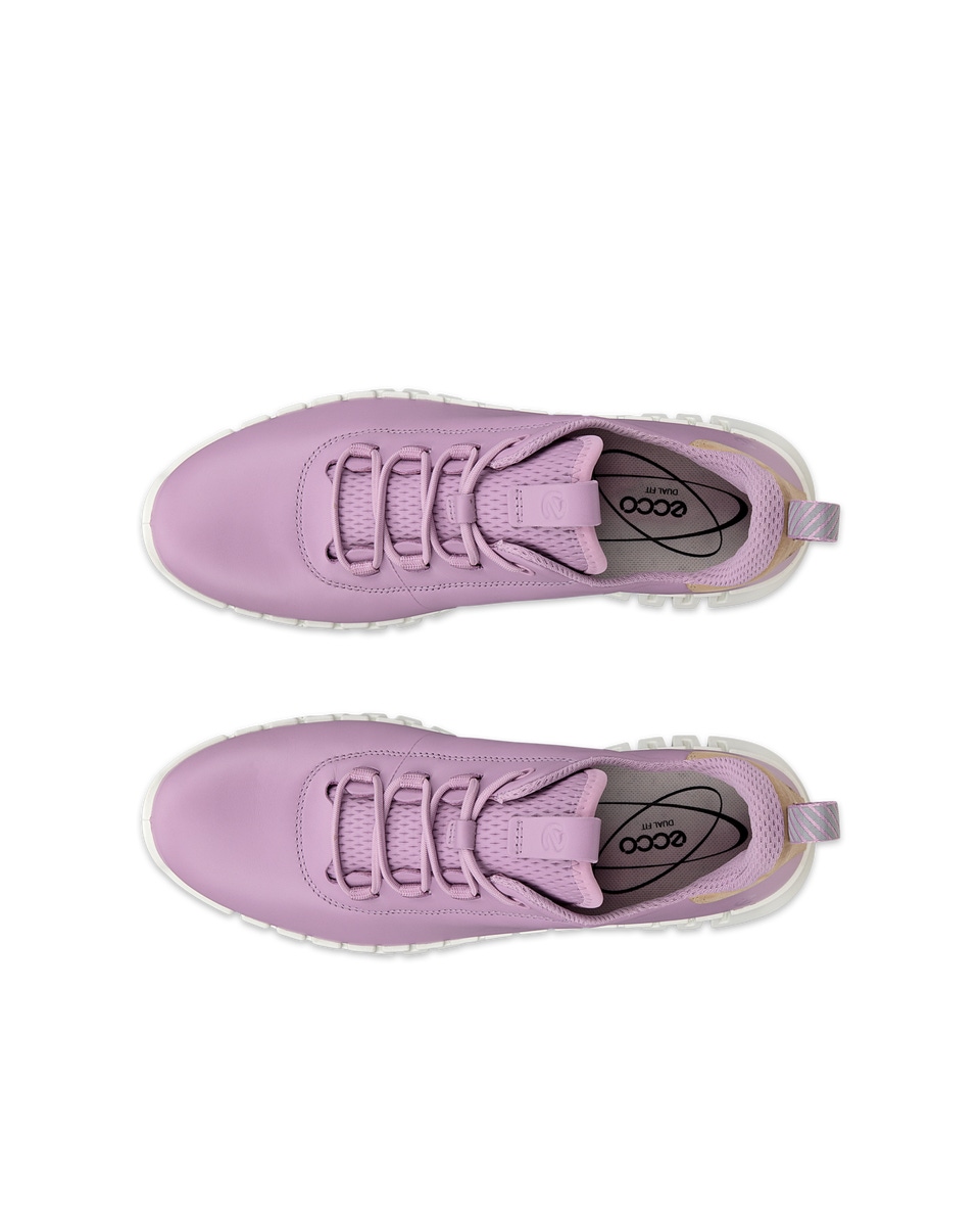 Women s ECCO Gruuv Leather Sneaker Purple