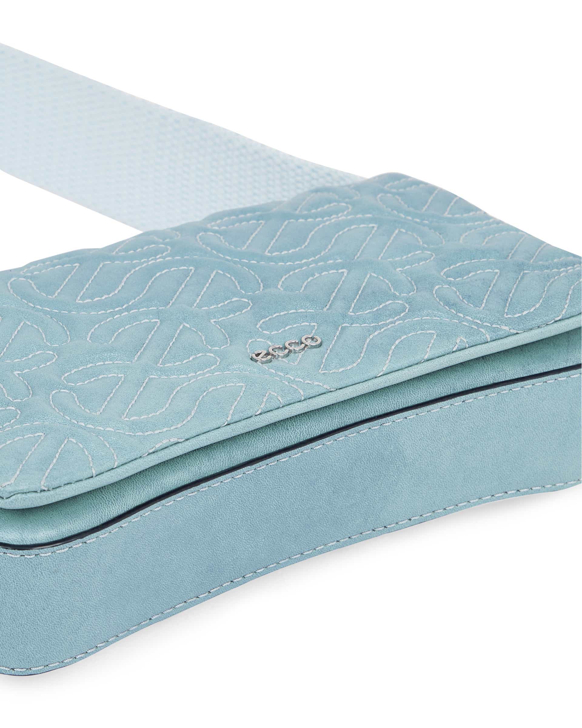 ECCO Pinch Small Quilted Wave Indigo レザークロスボディバッグ - 青 - Detail-1